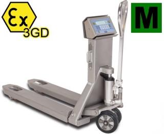 Paletový vozík s váhou DINI ARGEO TPW20IEX3GD, 2000kg / 0,5-1kg, nerez, EU ov.
