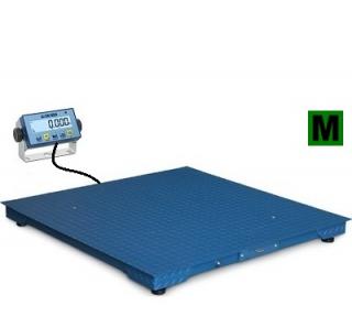 plošinová váha FLD 3000kg / 1kg, 1500 x 1250mm, lak. ocel, EU ověření