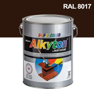 Alkyton hladký polomat RAL 8017 čok. hnědá 0,75 l ( )