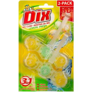 DIX WC kostka 3D DUO 3v1 2x40g - Lemon Fresh ( )