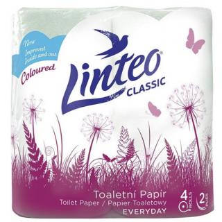 Linteo classic Toaletní papír růžový 2vr 4 role ( )