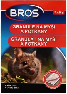 Rodenticid BROS granule na myši a potkany 7x20g ( )