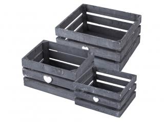 Set bedýnek dřevo, tmavě modrá ( )