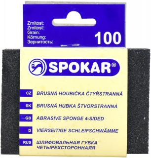 Spokar brusná houbička,4 stranná zrnitost 100 ( )