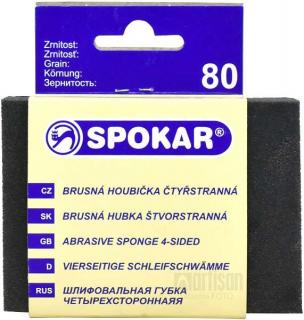 Spokar brusná houbička,4 stranná zrnitost 80 ( )