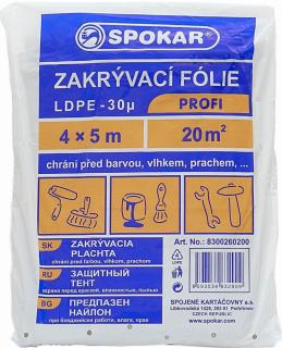 Spokar Fólie zakrývací 4 x 5 m LDPE-30MY ( )