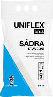 Uniflex sádra šedá, stavební, 3 kg ( )