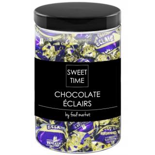 anglické karamelové bonbóny s čokoládovou náplní CHOCOLATE ECLAIRS 450g (dóza)