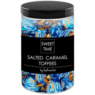 anglické karamelové bonbóny s mořskou solí SALTED CARAMEL TOFFEES 450g (dóza)