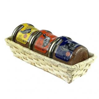 ARNAUD dárkový koš paštik FARMÁŘSKÝ 3x180g