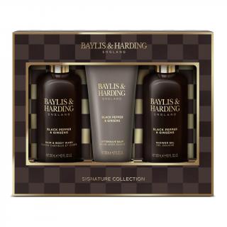BAYLIS &amp; HARDING - BLACK PEPPER &amp; GINSENG - sada s péčí o tělo, 3 ks