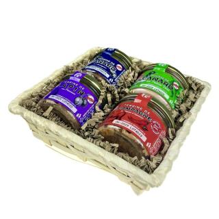 Dárkový koš paštik GURMÁNSKÉ KVARTETO 6x90g