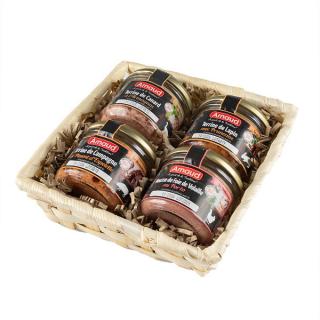 Dárkový koš paštik kvarteto 4x90g