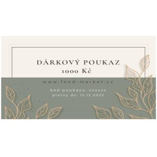 FOOD-MARKET dárkový poukaz 1000 Kč elektronický