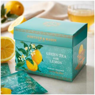 FORTNUM &amp; MASON zelený čaj S CITRÓNEM 15 hedvábných pyramid