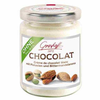 GRASHOFF čokoládový krém bílý s pistáciemi a mandlovým aroma 235g