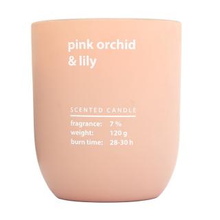 HOME AROMA vonná svíčka ve skle PINK ORCHID &amp; LILY 120g