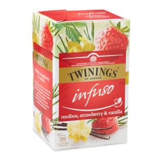 TWININGS - Čaj ROOIBOS, JAHODA A VANILKA (20 sáčků / 40g)