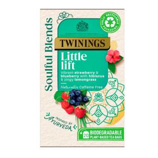 TWININGS - čaj SOULFUL BLENDS LITTLE LIFT s jahodami, borůvkou a citrónovou trávou  (20 sáčků / 36g)