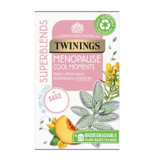 TWININGS - čaj SUPERBLENDS MENOPAUSE s broskví, meduňkou, šalvějí a ... (20 sáčků / 40g)