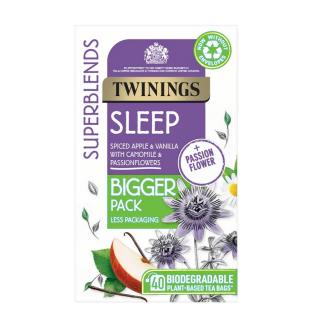 TWININGS - čaj SUPERBLENDS SLEEP s mučenkou, jablky, heřmánkem a vanilkou (40 sáčků/ 60g)