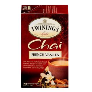 TWININGS - černý čaj CHAI FRENCH VANILLA (20 sáčků / 40g)