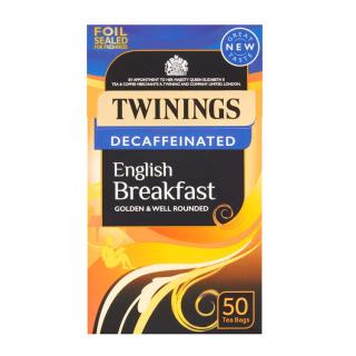 TWININGS - Černý čaj ENGLISH BREAKFAST bezkofeinový (50 sáčků /125g)