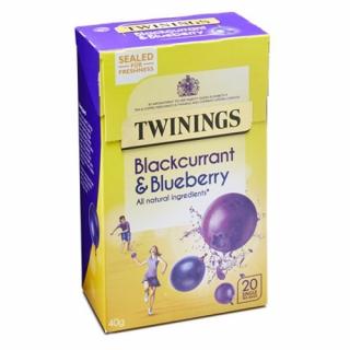 TWININGS - Ovocný čaj ČERNÝ RYBÍZ &amp; BORŮVKA  (20 sáčků / 40g)