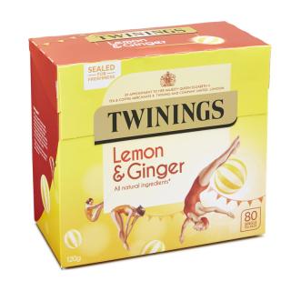 TWININGS - Ovocný čaj CITRÓN &amp; ZÁZVOR (80 sáčků / 120g)