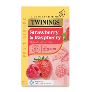 TWININGS - Ovocný čaj JAHODA &amp; MALINA (20 sáčků / 40g)