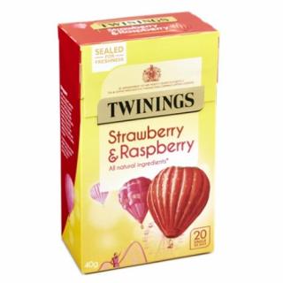 TWININGS - Ovocný čaj JAHODA &amp; MALINA (20 sáčků / 40g)