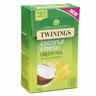 TWININGS - Zelený čaj KOKOS a MANGO (20 sáčků / 40g)