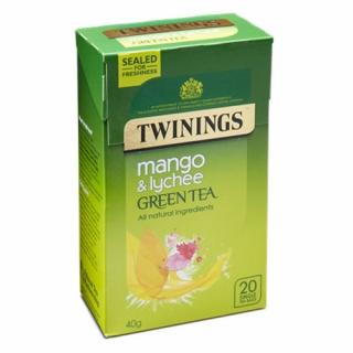 TWININGS - Zelený čaj MANGO &amp; LIČI (20 sáčků / 40g)