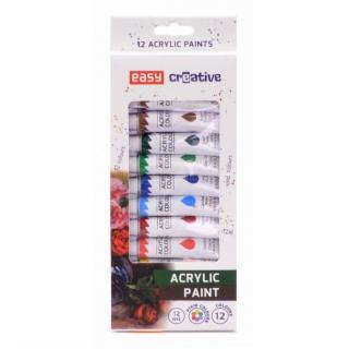 Akrylové barvy Easy Creative, 12ks