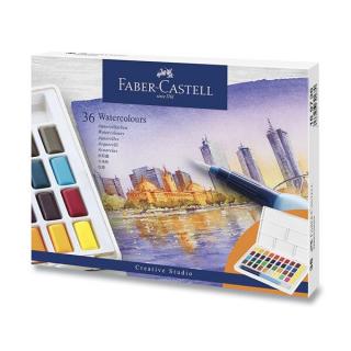 Akvarelové barvy FABER-CASTELL, 36ks v plastové krabičce