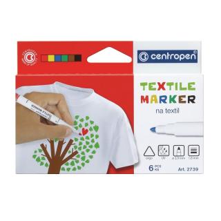 Fixy na textil CENTROPEN 2739/6, 6ks