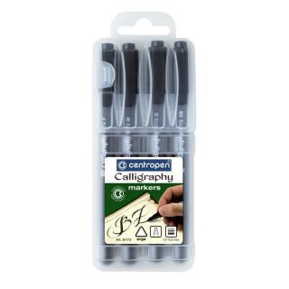 Kaligrafické popisovače CENTROPEN 8772/4, 4ks, 1,4-4,8mm