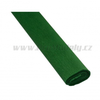 Krepový papír, 50x200cm, tmavě zelený