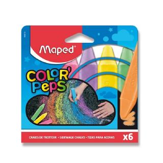 Křídy MAPED, 6 barev