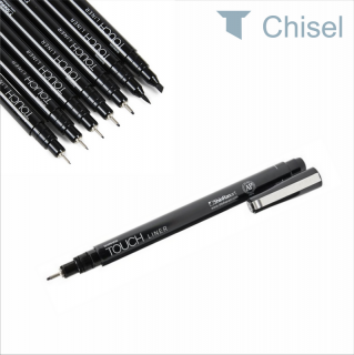 Liner TOUCH šedý kaligrafický