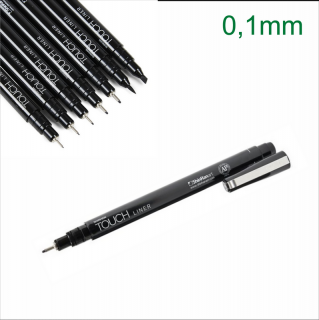 Liner TOUCH tmavě zelený 0,1mm