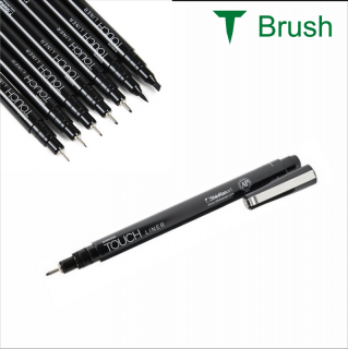 Liner TOUCH tmavě zelený štětcový