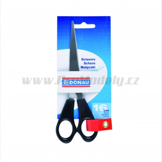 Nůžky 16cm, symetrické, černé