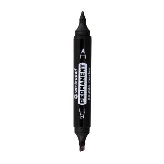 Permanentní popisovač CENTROPEN 1666, oboustranný černý