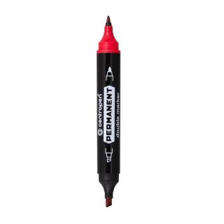 Permanentní popisovač CENTROPEN 1666, oboustranný červený