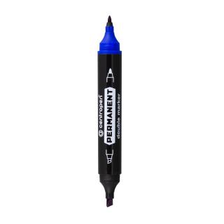 Permanentní popisovač CENTROPEN 1666, oboustranný modrý