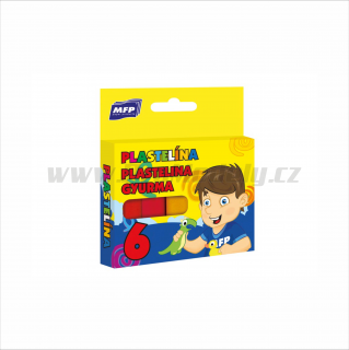 Plastelína, 100g, 6 barev