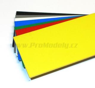 Plastová deska 3mm, žlutá, 500x500mm