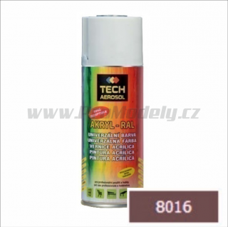 Sprej AKRYL RAL 8016, hnědá mahagonová, 400ml