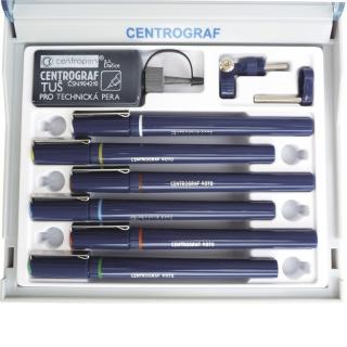 Technické pero CENTROGRAF 9070/6, 6ks s příslušenstvím